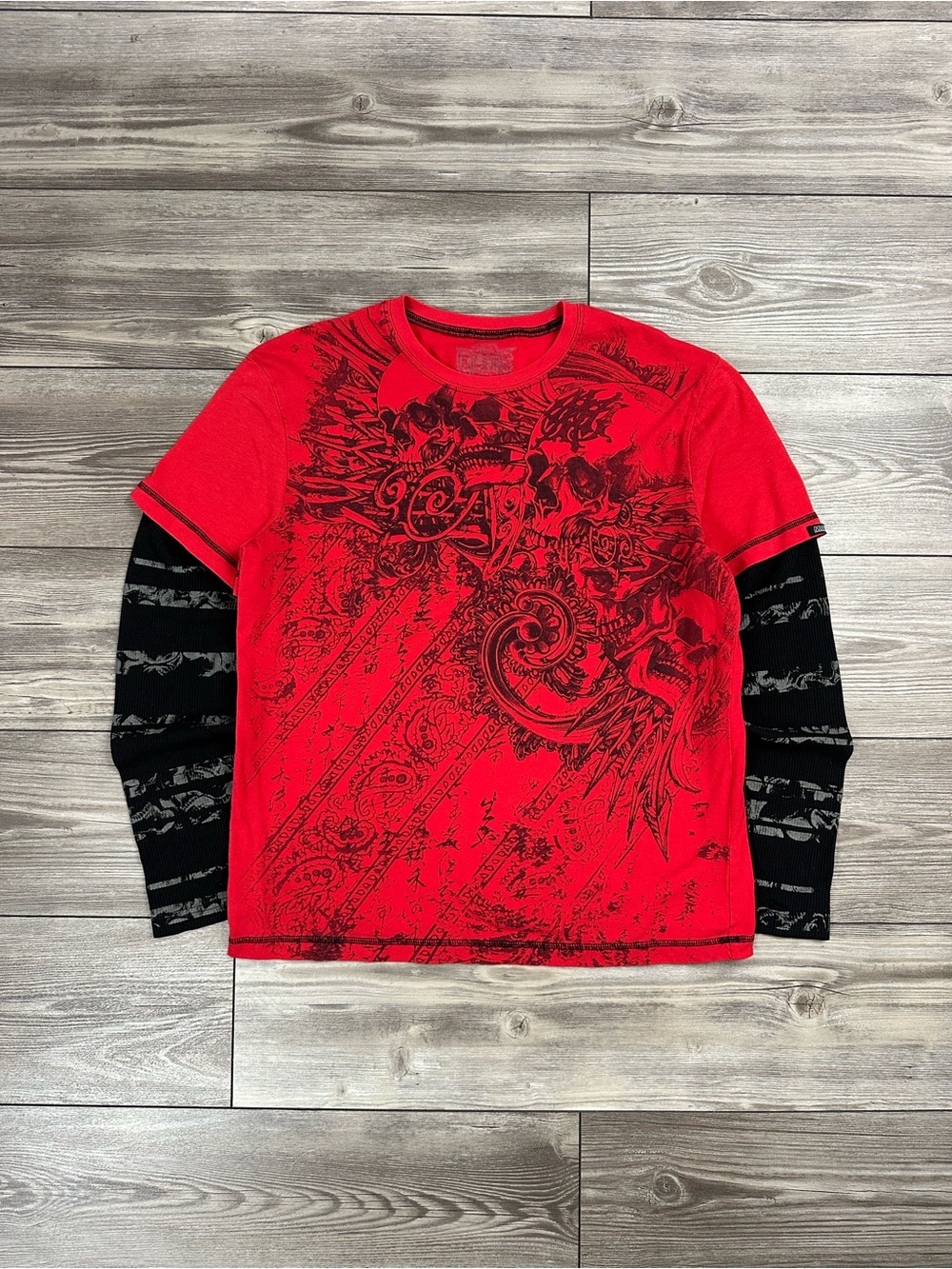 Crazy Y2K MMA Elite Grunge Layered Longsleeve
